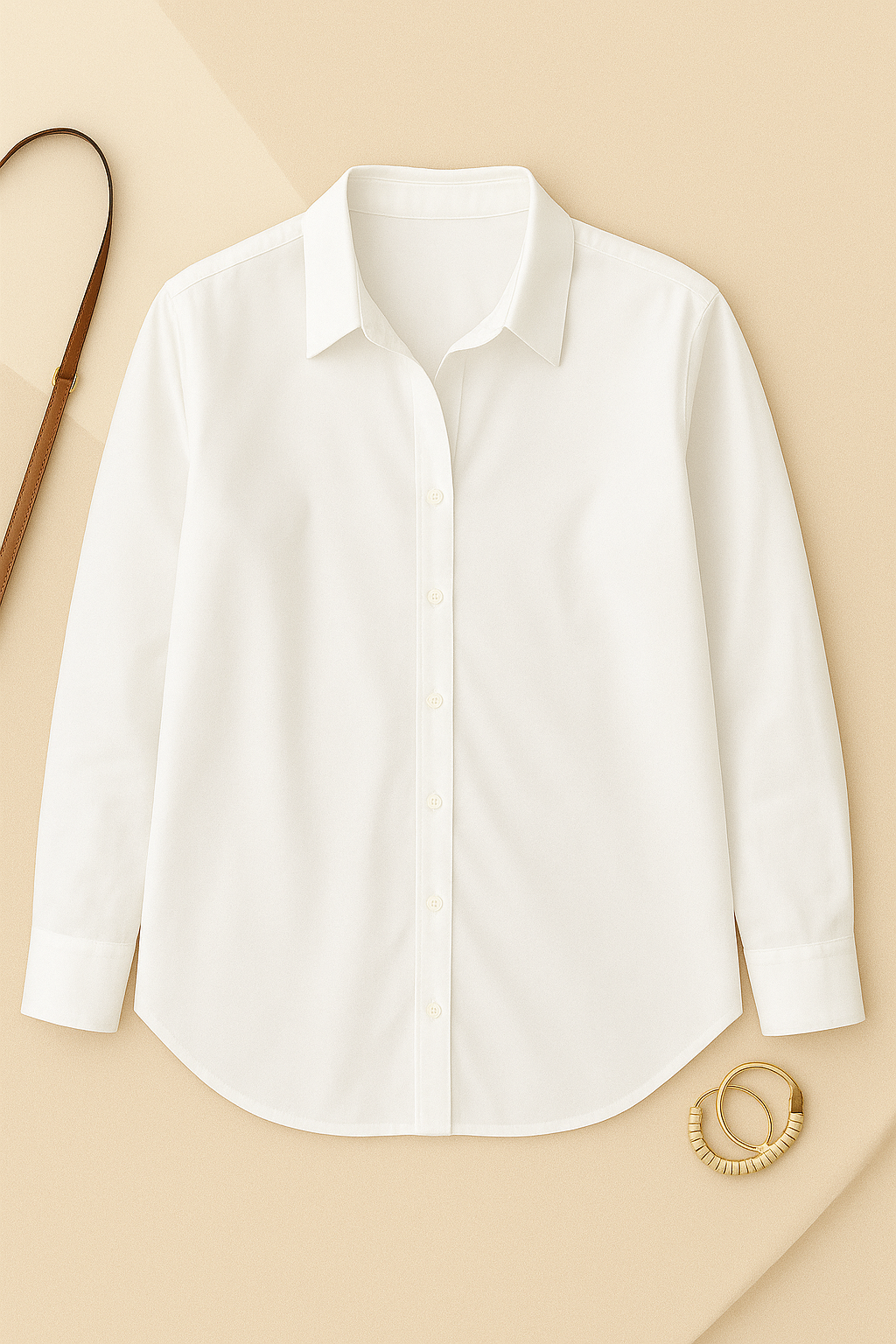 Women’s Button Down Shirts – V-Neck Lapel Style, Elegant & Loose-Fit
