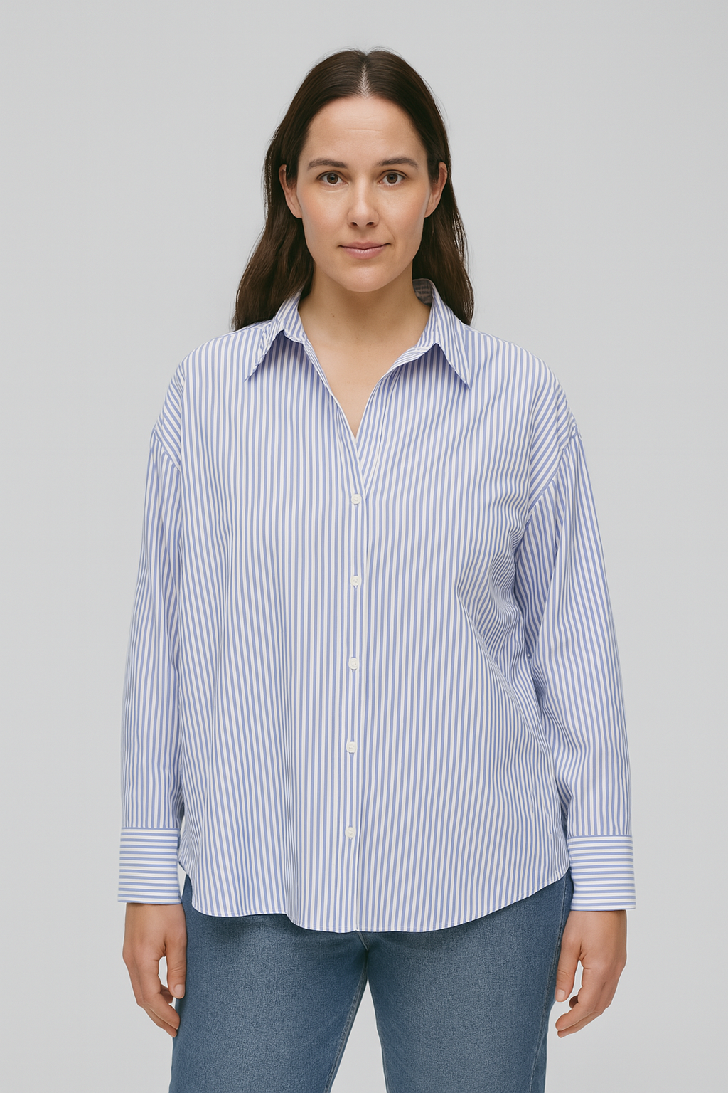 Women’s Button Down Shirts – V-Neck Lapel Style, Elegant & Loose-Fit