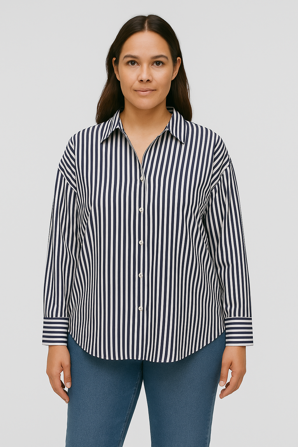 Women’s Button Down Shirts – V-Neck Lapel Style, Elegant & Loose-Fit