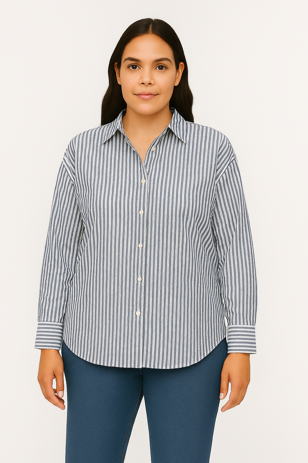 Women’s Button Down Shirts – V-Neck Lapel Style, Elegant & Loose-Fit