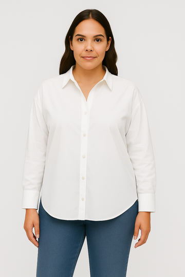 Women’s Button Down Shirts – V-Neck Lapel Style, Elegant & Loose-Fit