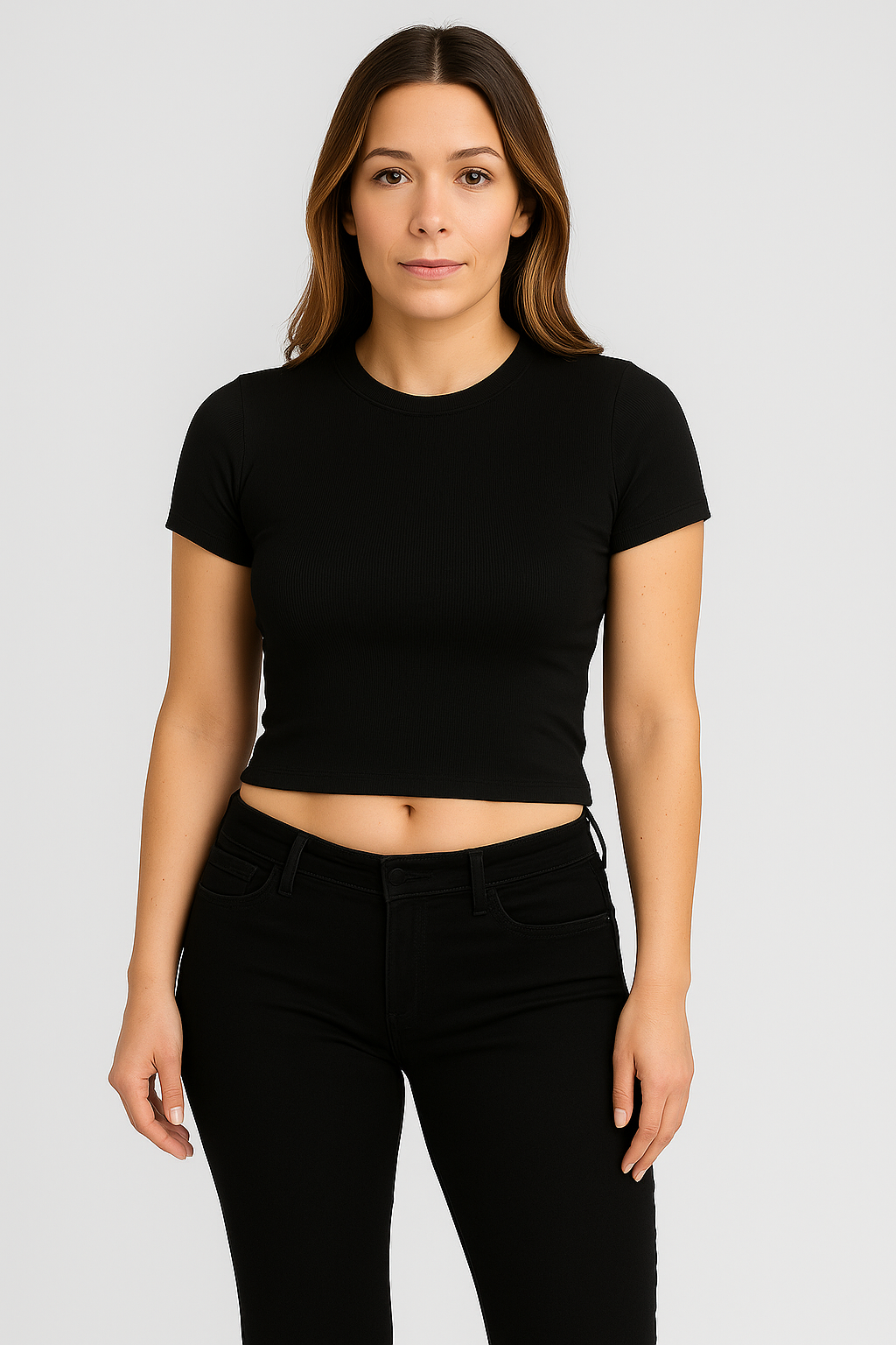 Women’s Baby Tee – Y2K Street Look, Slim-Fit & Trendy