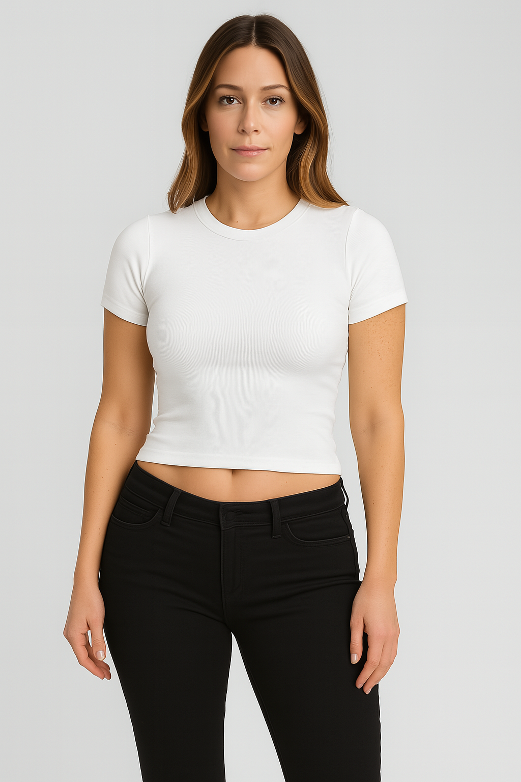 Women’s Baby Tee – Y2K Street Look, Slim-Fit & Trendy
