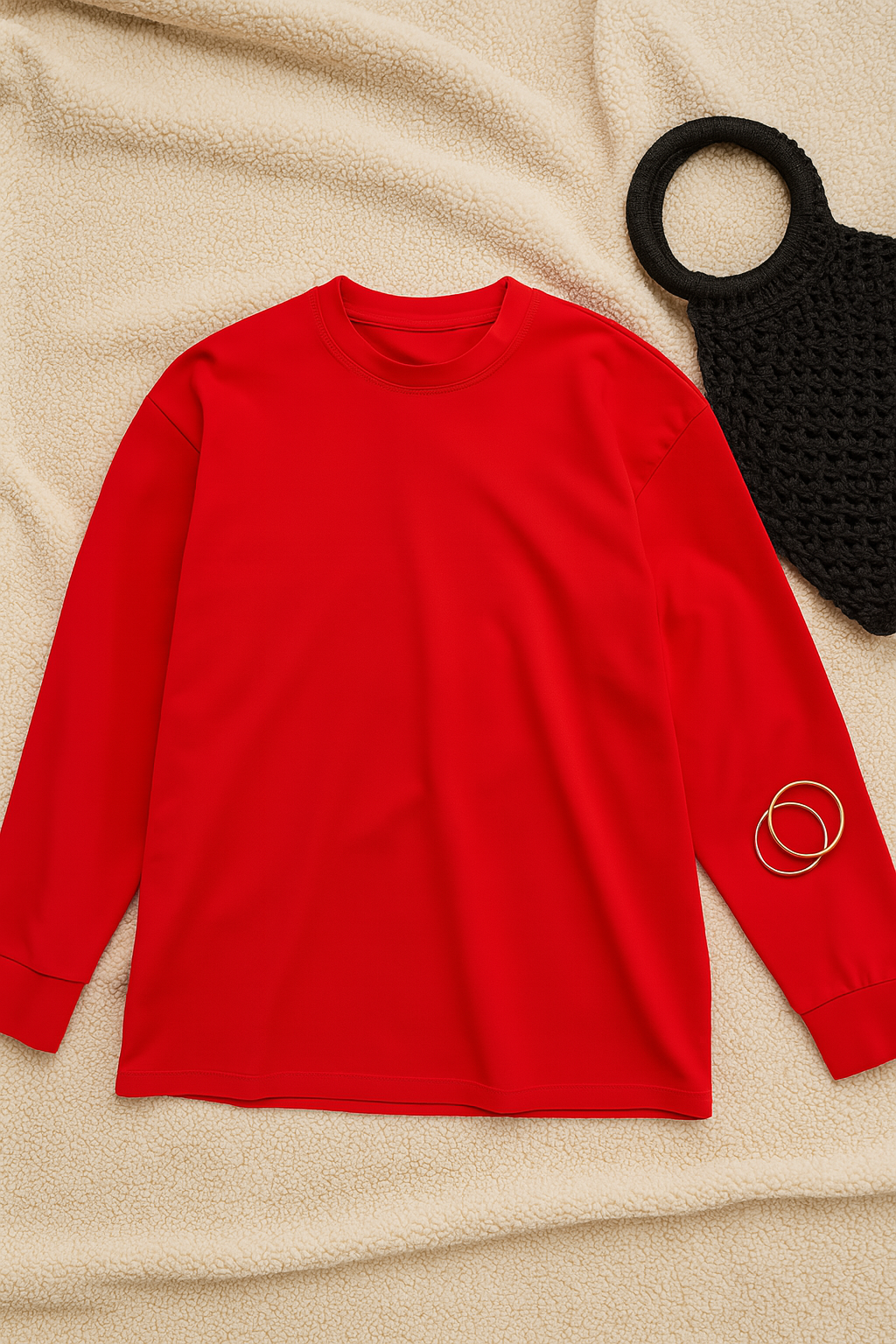 Women T-Shirt –  Round Neck Basic Look, Loose & Comfortable