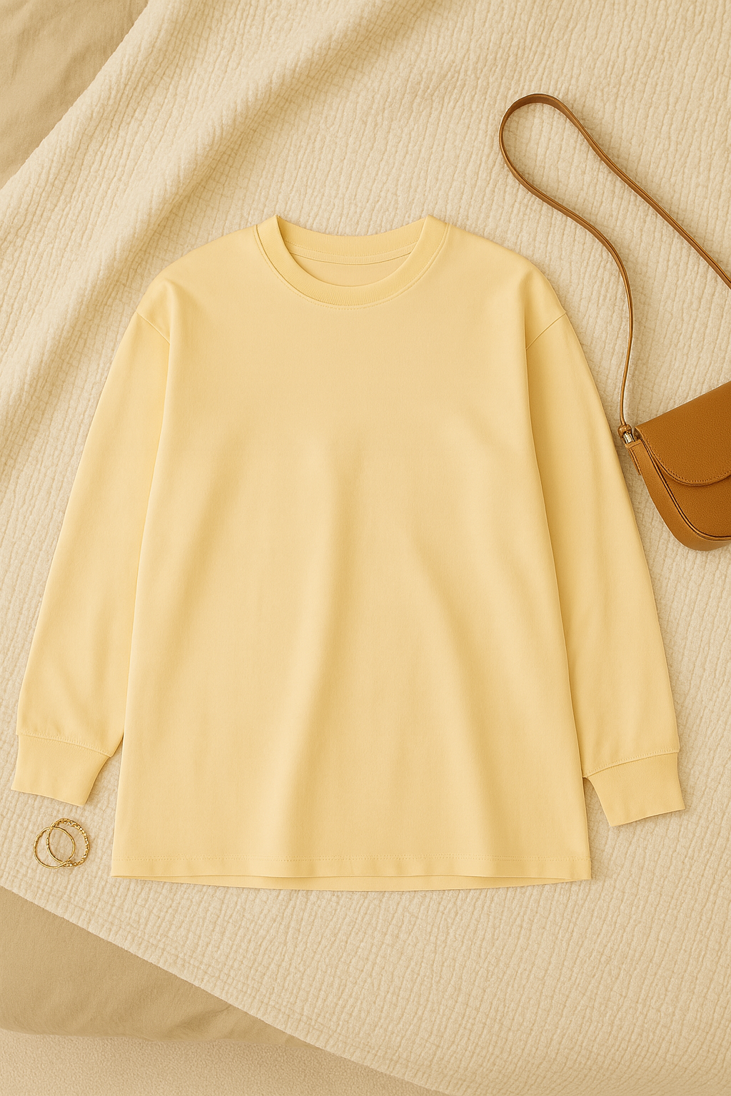Women T-Shirt –  Round Neck Basic Look, Loose & Comfortable