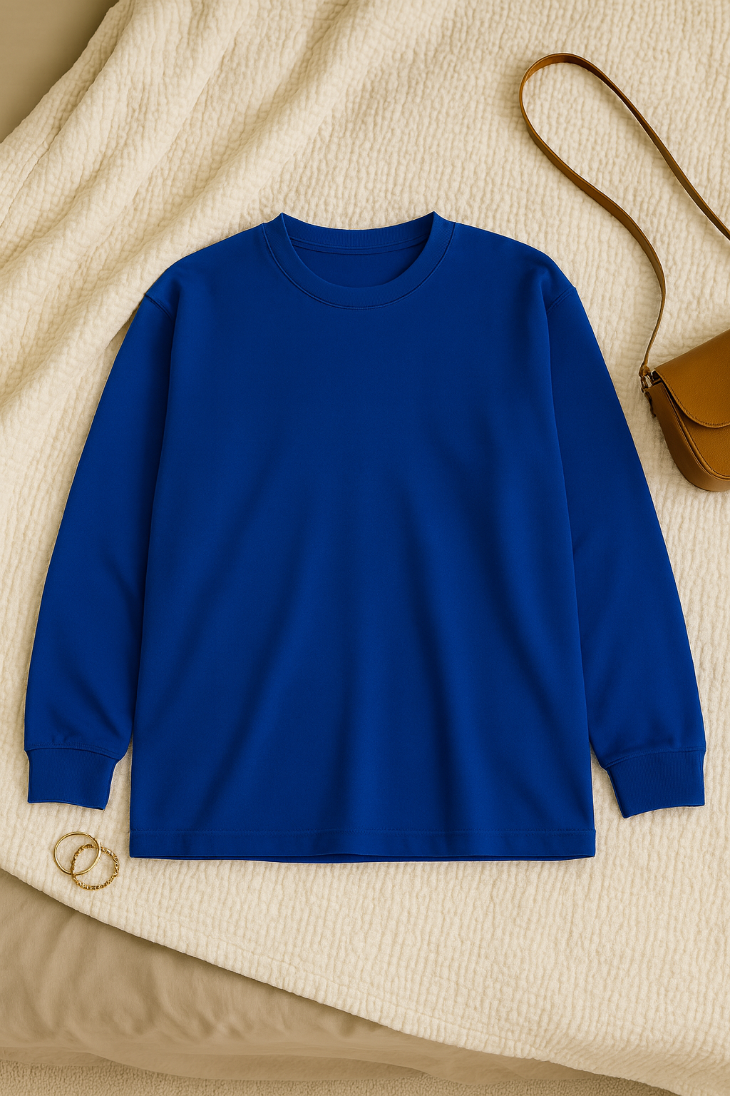 Women T-Shirt –  Round Neck Basic Look, Loose & Comfortable