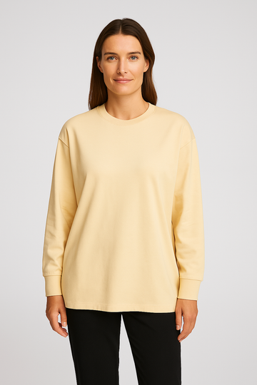 Women T-Shirt –  Round Neck Basic Look, Loose & Comfortable