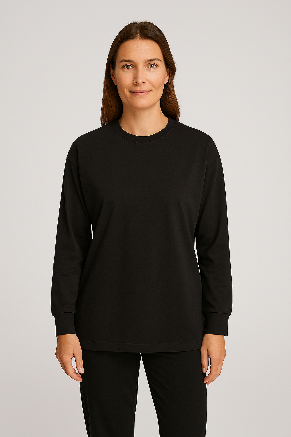 Women T-Shirt –  Round Neck Basic Look, Loose & Comfortable