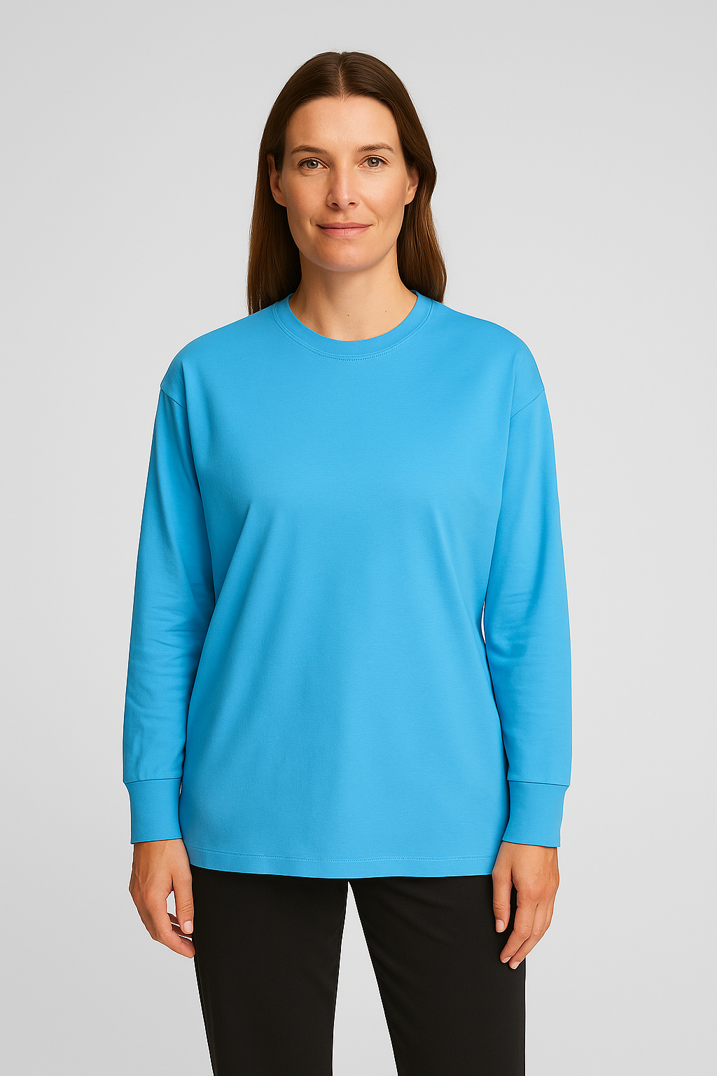 Women T-Shirt –  Round Neck Basic Look, Loose & Comfortable