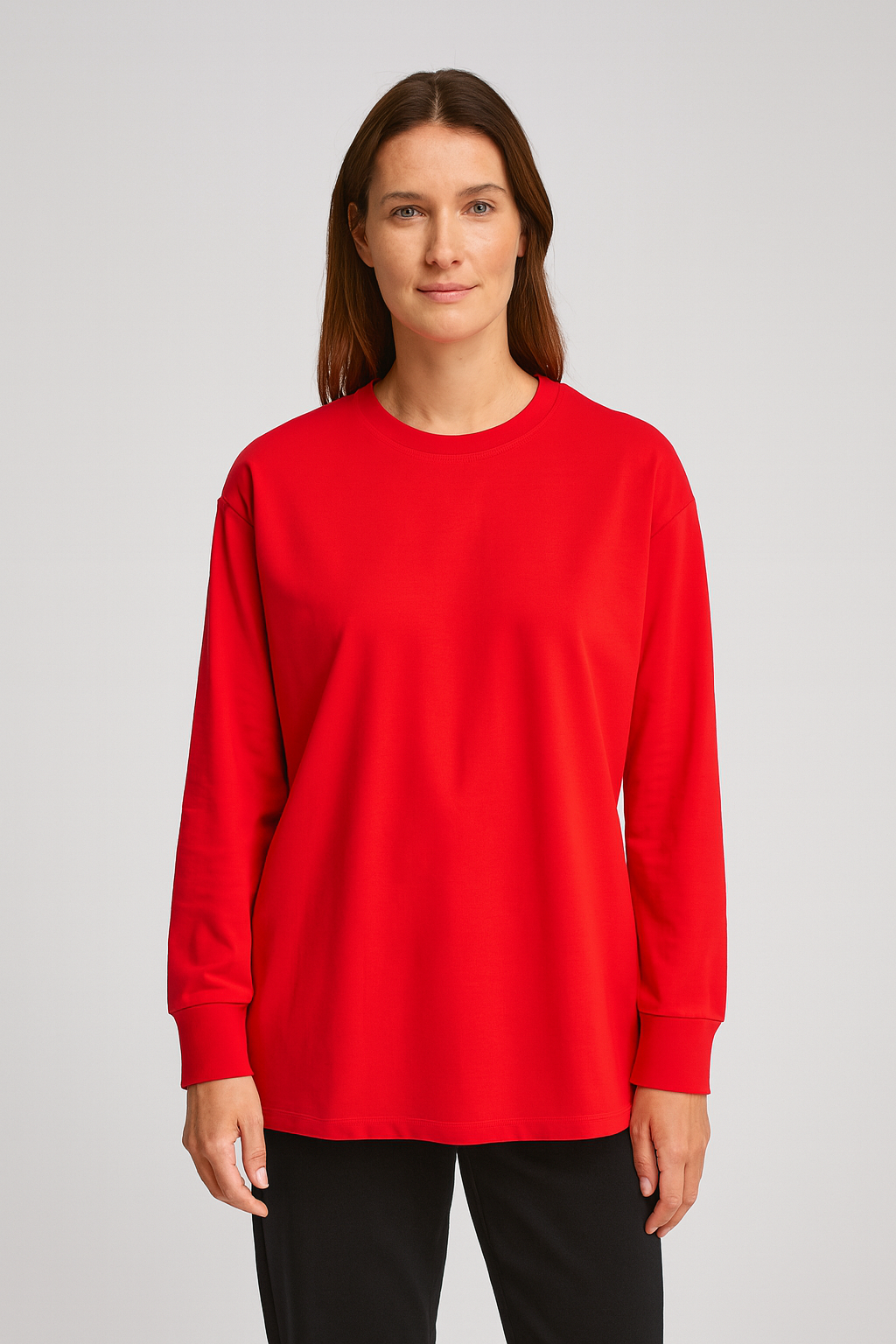 Women T-Shirt –  Round Neck Basic Look, Loose & Comfortable